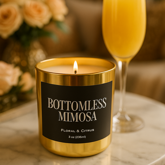 Bottomless Mimosa Organic Candle | Live Life Glamorously